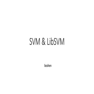 Svm and libsvm | PPT