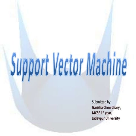 support vector machine | PPT