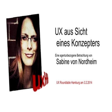 UX aus Sicht eines Concepters