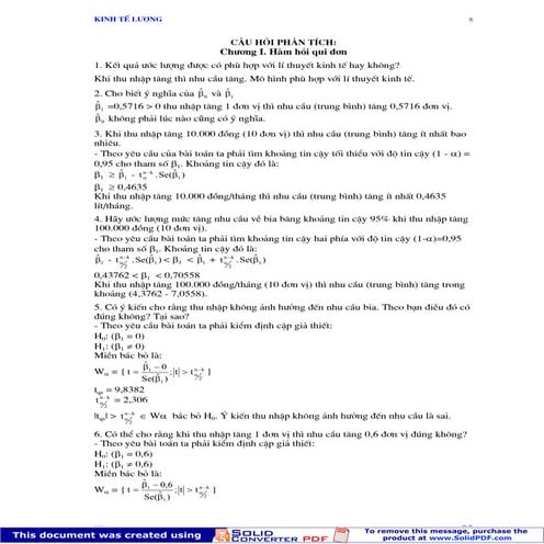 Tài liệu kinh tế lượng ( Lý thuyết, cách kiểm định) | PDF