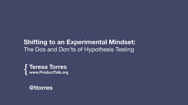 SVPMA: Shifting to an Experimental Mindset