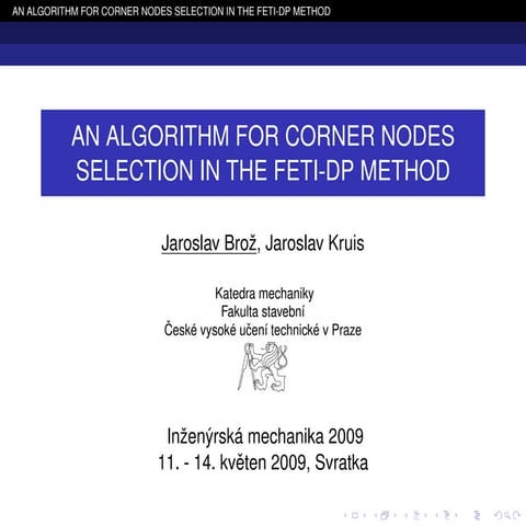 Conference Engineering mechanics 2009