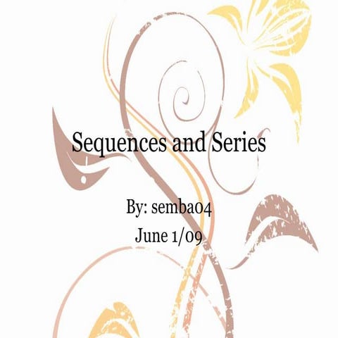 Sequences and Series | PPT