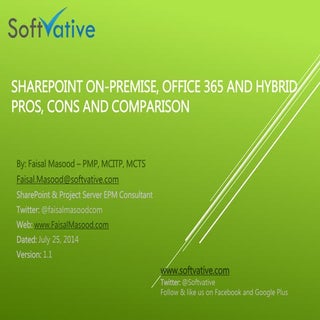 Sharepoint on-premise office365 and...