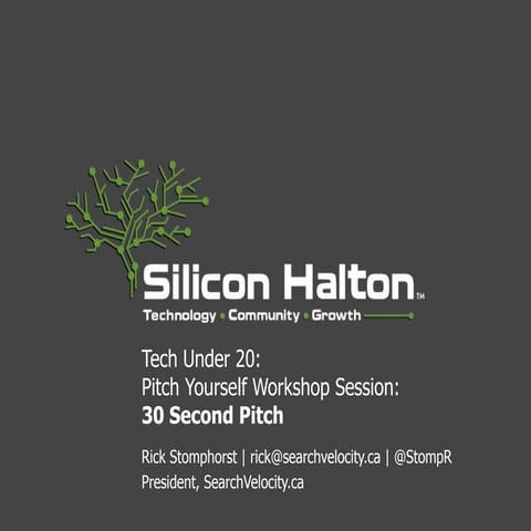 30 Sec Pitch - for High School Students