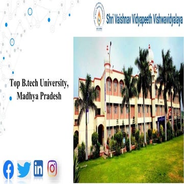 Shri Vaishnav Vidyapeeth Vishwavidyalaya top University in Madhya ...