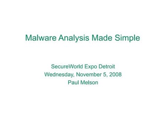 Malware Analysis Made Simple