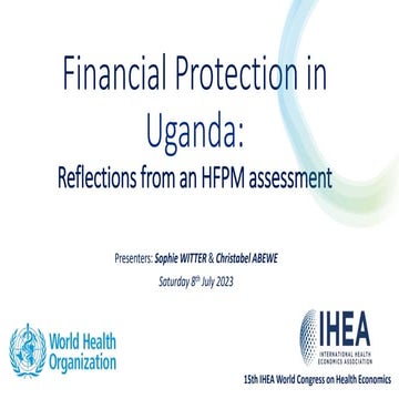 Financial protection in Uganda