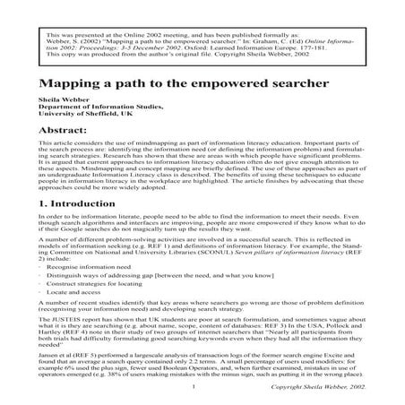 Mapping a path to the empowered searcher