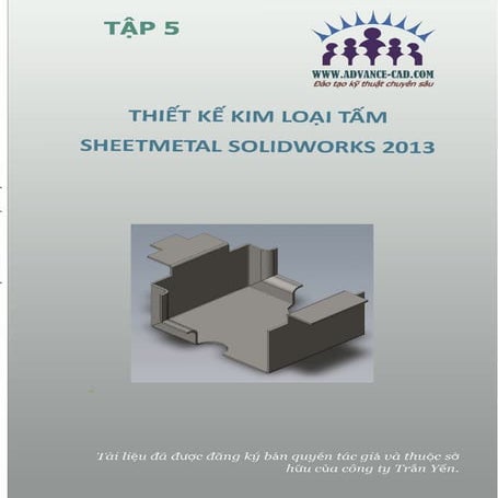 Thiết kế kim loại tấm -Sheetmetal Solidworks (demo)