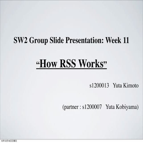 Group Slide Presentation: Week 11