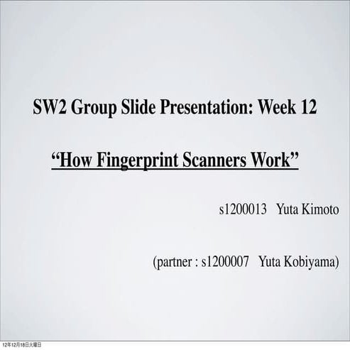 Group Slide Presentation: Week 12