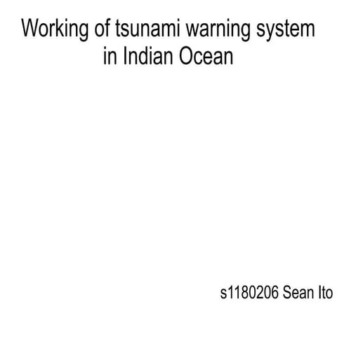 Tsunami warning center in india