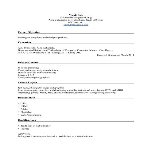 Sw3 resume | PDF