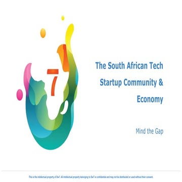Sw7 The South African Tech Startup Community and Economy