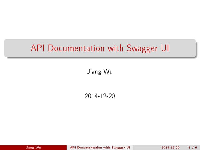API documentation with Swagger UI(LT)