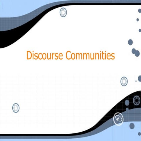 Swales discourse communities