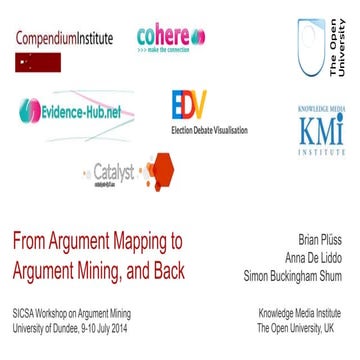 From Argument Mapping to Argument Mining, and Back