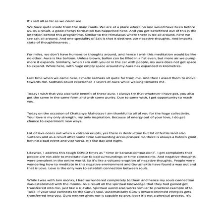 Swamiji meditation discourse 8  11 -2021 Day 2 CM 2021