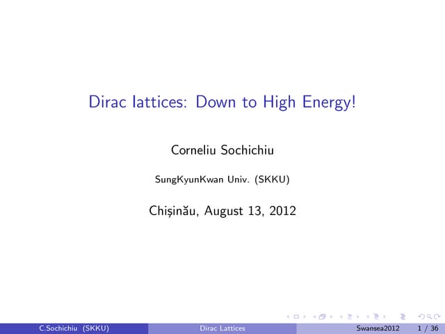 Dirac Lattices