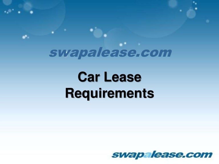 Car Lease Requirements