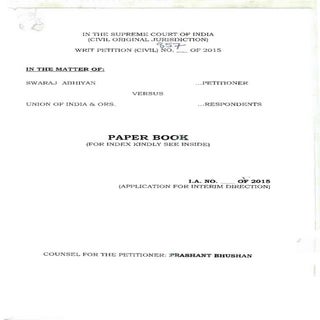 Swaraj Abhiyan Writ Petition