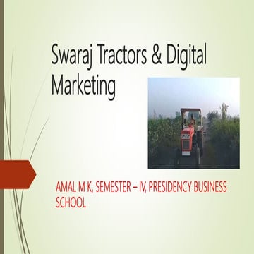 Swaraj Tractors & Digital Marketing