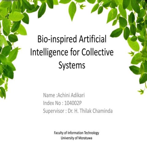 Bio-inspired Artificial Intelligence for Collective Systems