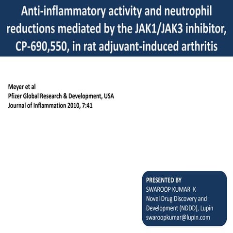 ARTHRITIS and TOFACITINIB  Discussion