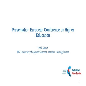 Swart, Henk. Teacher professionalisation and cooperation on citizenship