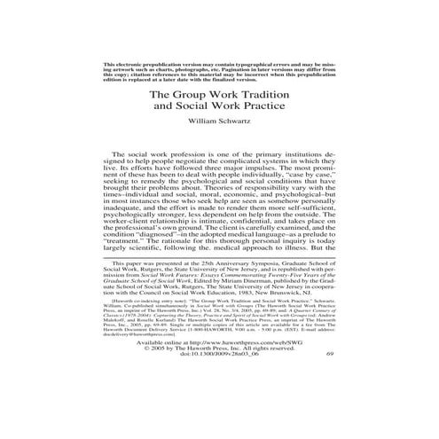 Swartz  group  work history