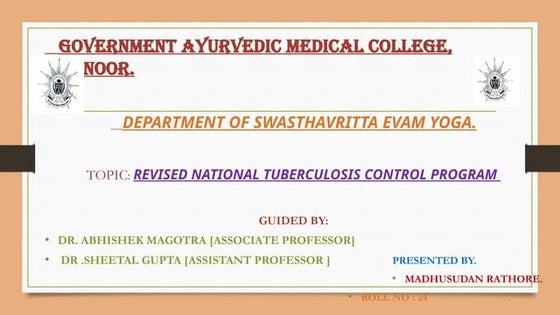 Directly observed treatment short course | PPTX