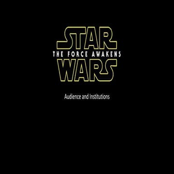 Star Wars audience and institutions
