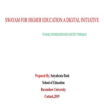 Swayam for higher_education