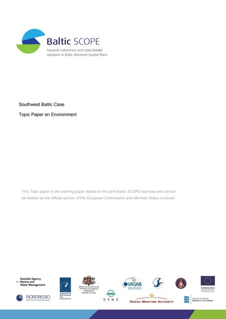 Topic paper (Southwest Baltic Case)...