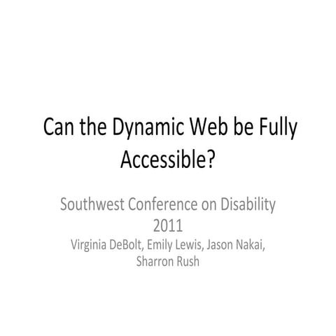 Southwest Conference on Disability 2011