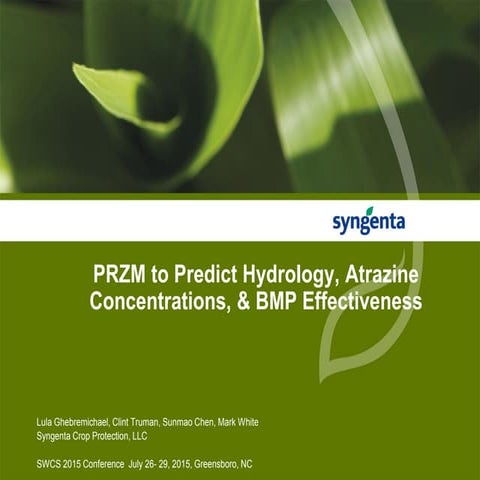 Syngenta Crop Protection’s Watershed Monitoring and Stewardship Program ...