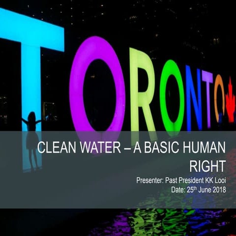 Safe Water, A Basic Human Right Presentation 2 | PPTX