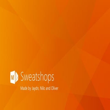 Sweatshops | PPTX