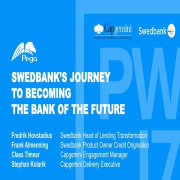 Swedbank's journey to becoming the bank of the future