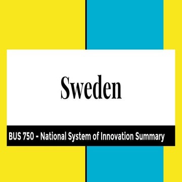 Sweden - National System of Innovation Summary