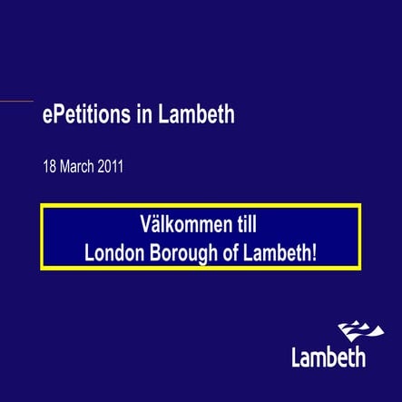 ePetitions in Lambeth