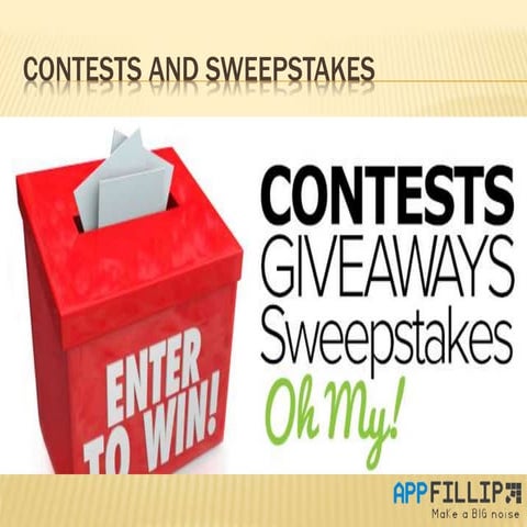 Sweepstakes & contests | PPTX