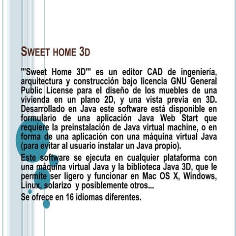 Sweet home 3d