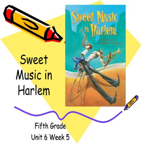 Sweet music in harlem vocabulary words