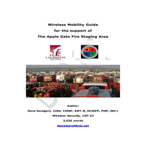  Emergency Support Function 18 Wireless Plan (802.11 capabilities)