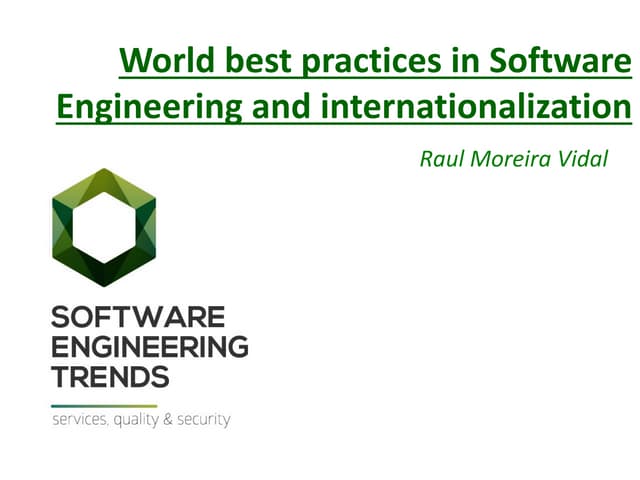 Software Engineering Trends: Vision...