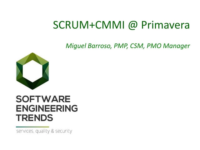 Software Engineering Trends: CMMI +...