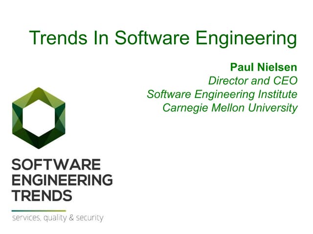 Software Engineering Trends: Vision...