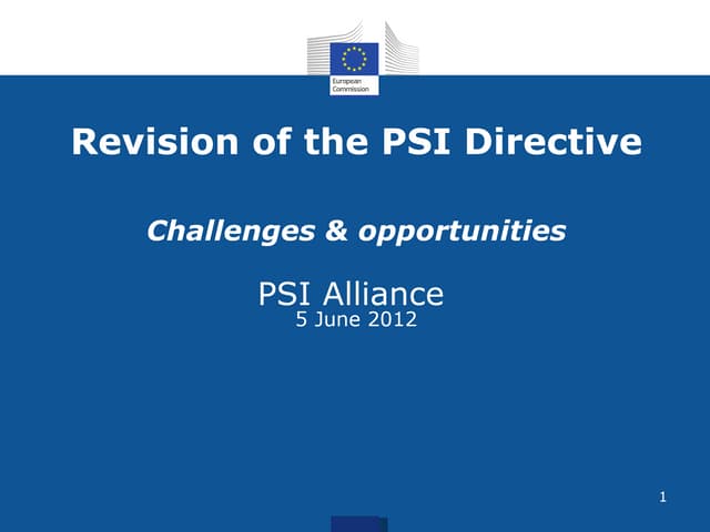 European Commission PSI Directive